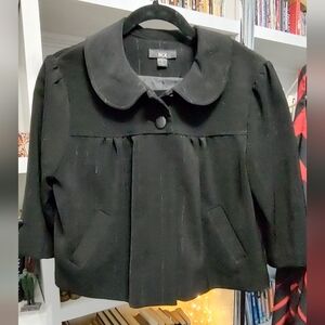 Loft Black Button-Up Jacket